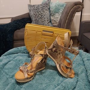 Dolce Vita embossed snakeskin sandals